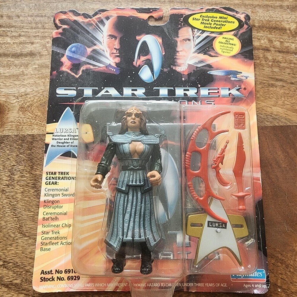 Playmates Star Trek Generations Lursa Klingon Action Figure 1994 New Carded